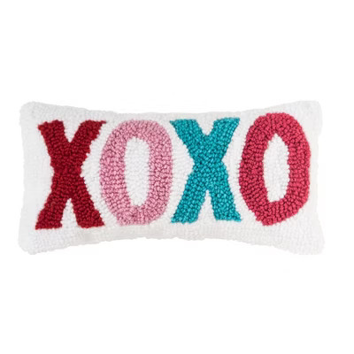 C&F Home "XOXO" Mini Hooked Valentine's Day Accent Pillow 6" x 12" | Target