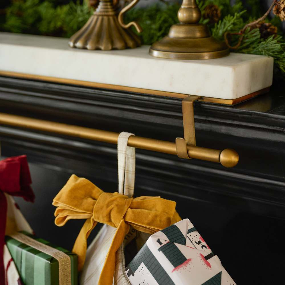 White Marble Stocking Holder | Magnolia