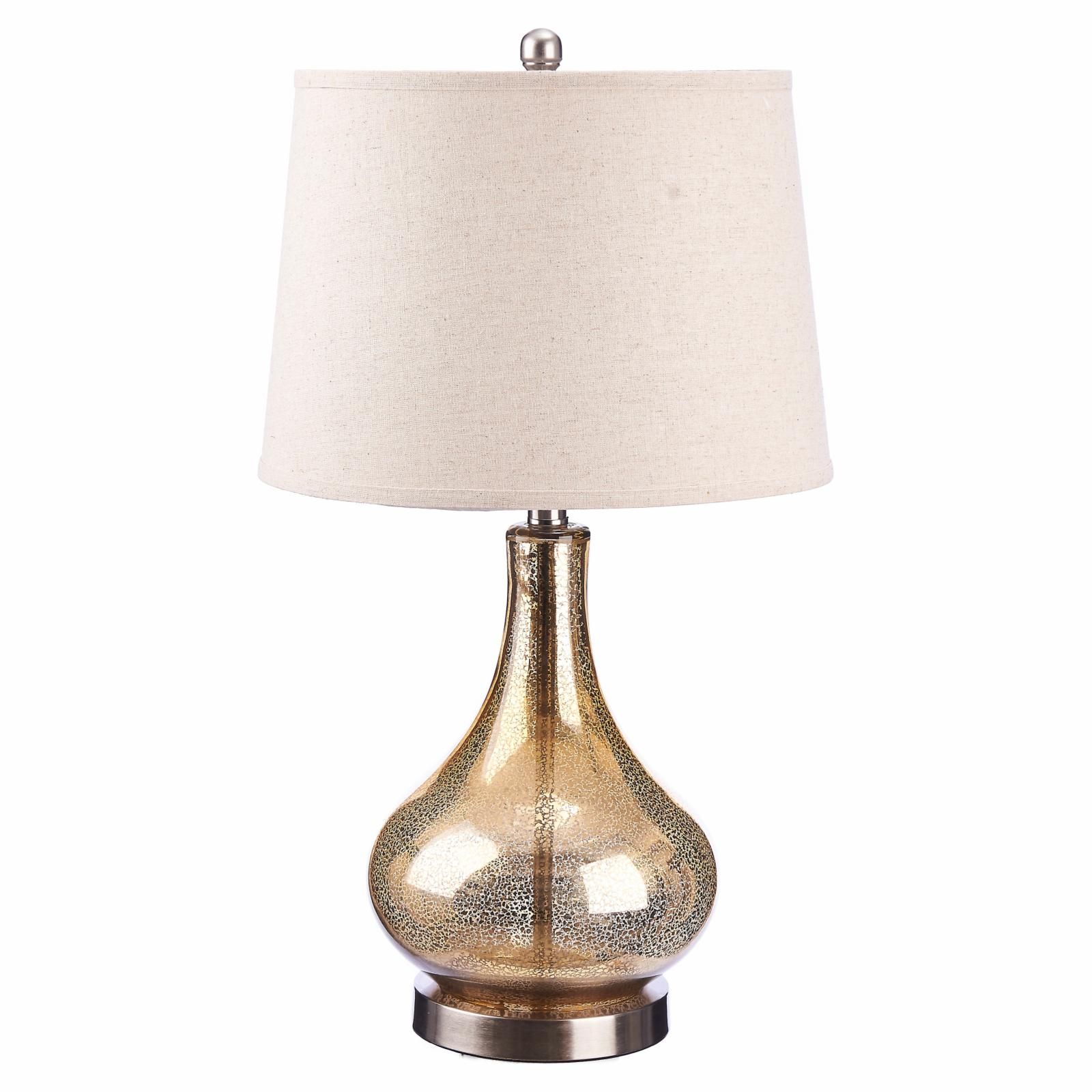 Catalina Lighting 3-Way Gold Mercury Glass Gourd Table Lamp | Hayneedle