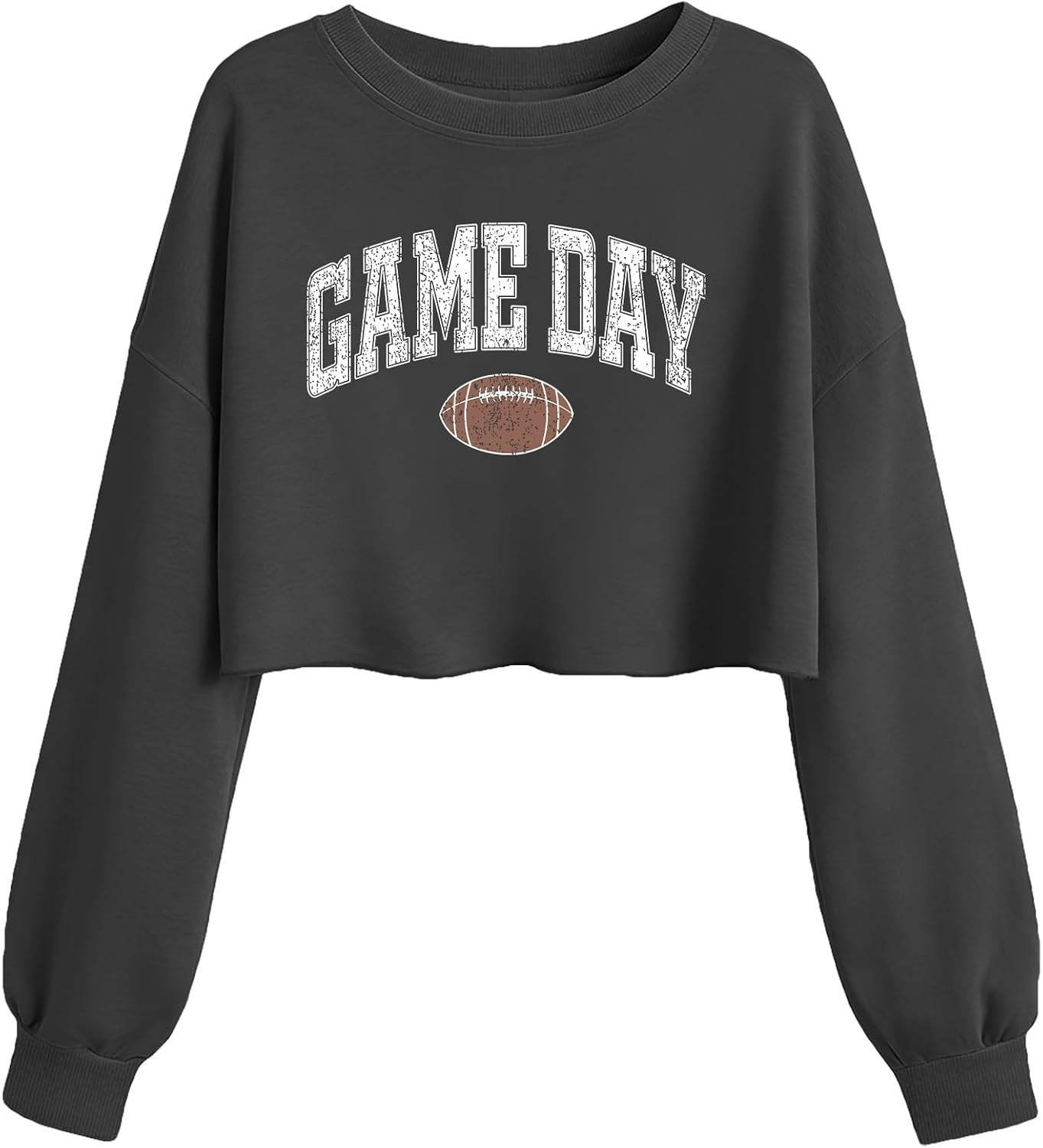 Game Day Crop Sweatshirts for Women Football Mom Graphic Shirt Pullover Top | Amazon (US)