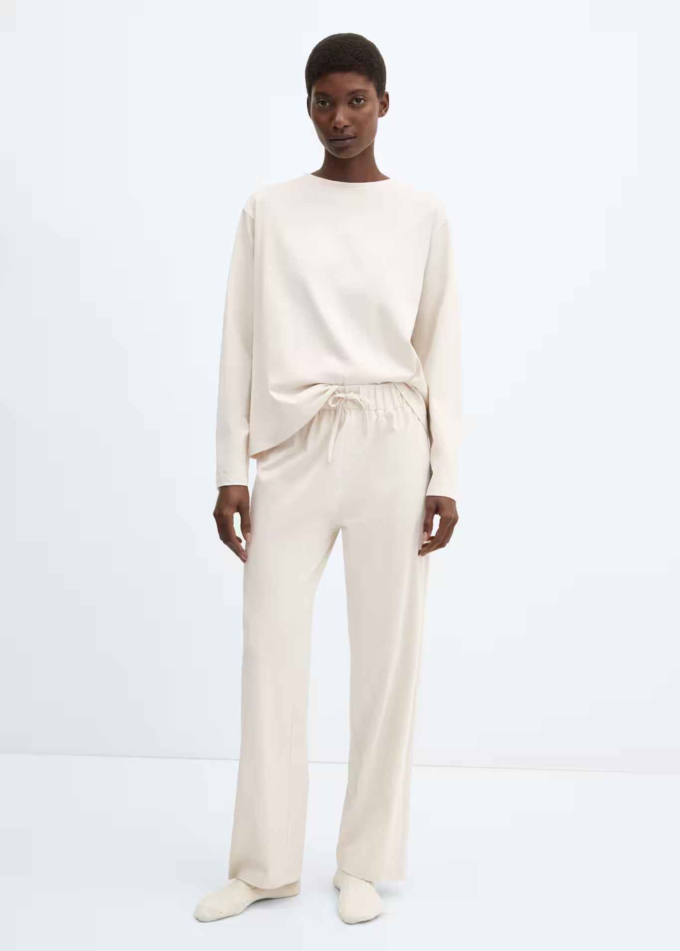 Two-piece cotton pajamas -  Women | Mango USA | MANGO (US)