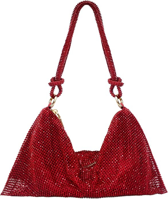 iSamzan Silver Rhinestone Purse for Women Evening Sparkly Gold Clutch Formal Bag Glitter Handbag ... | Amazon (US)