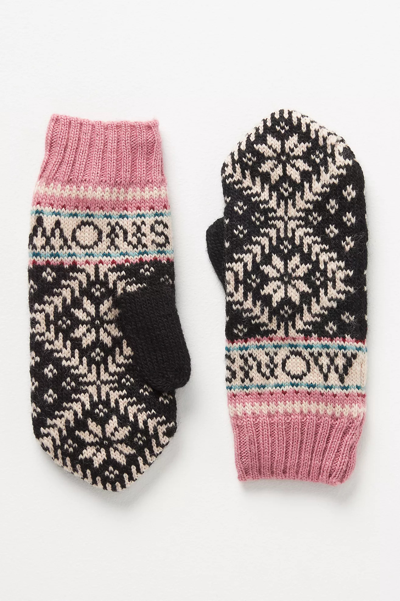 French Knot Novelty Nordic Mittens | Anthropologie (US)