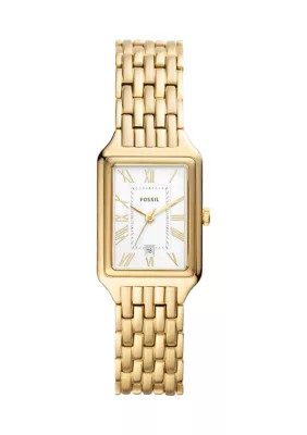 Fossil® Raquel Three-Hand Date Gold-Tone Stainless Steel Watch | Belk