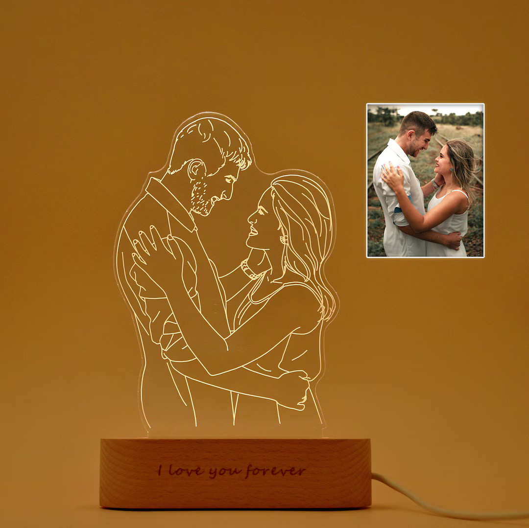 Personalized Photo Lamp Photo Engraving Custom Lamp Night - Etsy | Etsy (US)