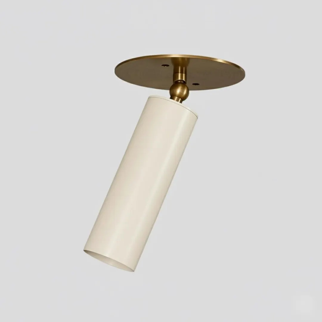 Mid Century Brass Cylinder Spotlight: Adjustable Ceiling Light | Etsy (Global)