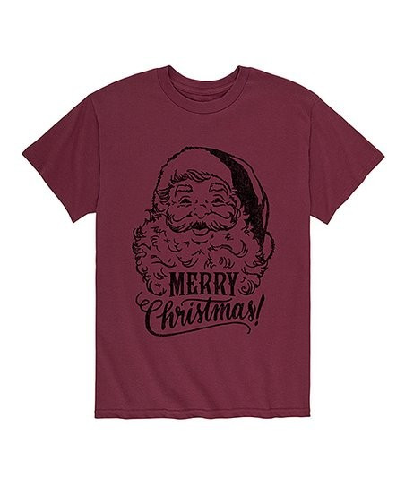 Maroon 'Merry Christmas' Tee - Men | Zulily