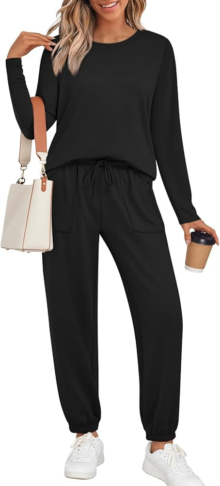 LILLUSORY Lounge Sets for Women Sweatsuits 2 Piece Outfit Two Piece Set Fall Matching Clothing Lo... | Amazon (US)