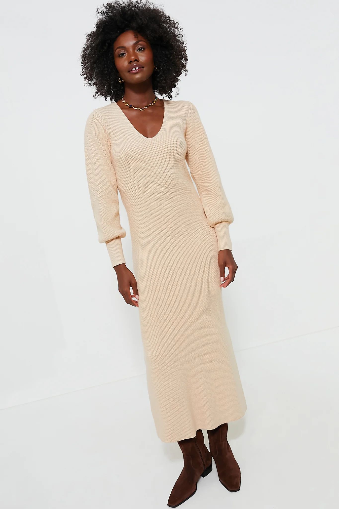 Almond Knit Anya Midi Dress | Tuckernuck (US)