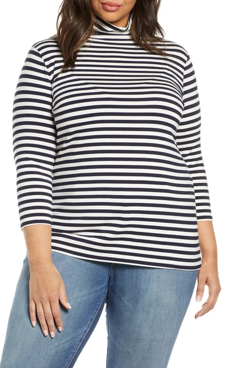 Pool Stripe Turtleneck Top | Nordstrom