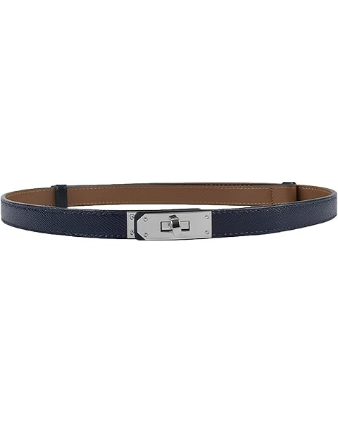 FENLDY Adjustable Thin Belts For Womens Skinny Belts For Dresses Womens Solid Color Alloy Turn Lo... | Amazon (US)