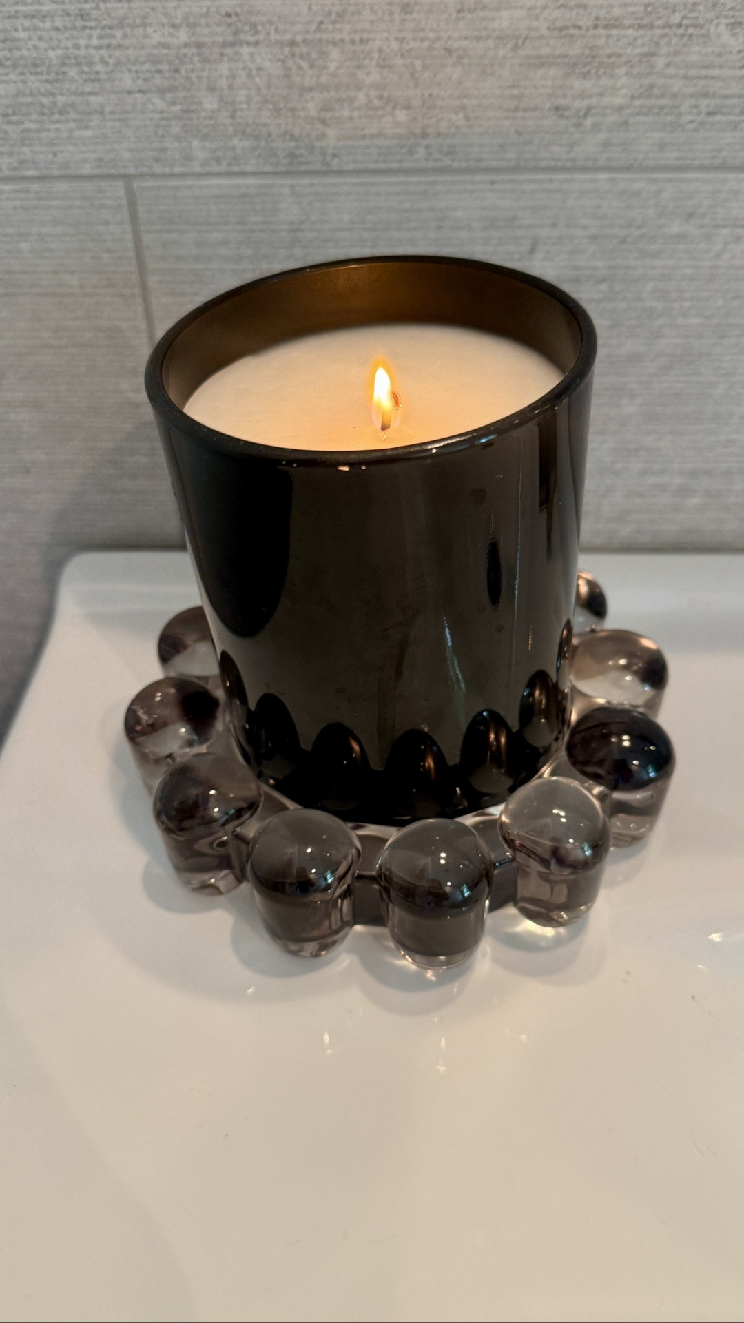 Slightly obsessed with this little glass bubble dish from @Alice Lane it makes your candles or soap in your kitchen or bathroom looks so much more chic ￼

#LTKselfcare #LTKHome #LTKU