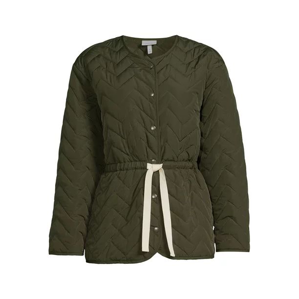 The Get Women's Drawstring Quilted Jacket - Walmart.com | Walmart (US)