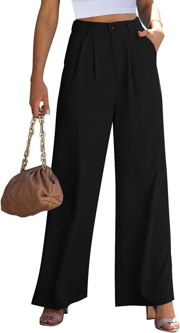 GRAPENT Wide Leg Pants for Women Work Business Casual High Waisted Dress Pants Flowy Trousers Off... | Amazon (US)