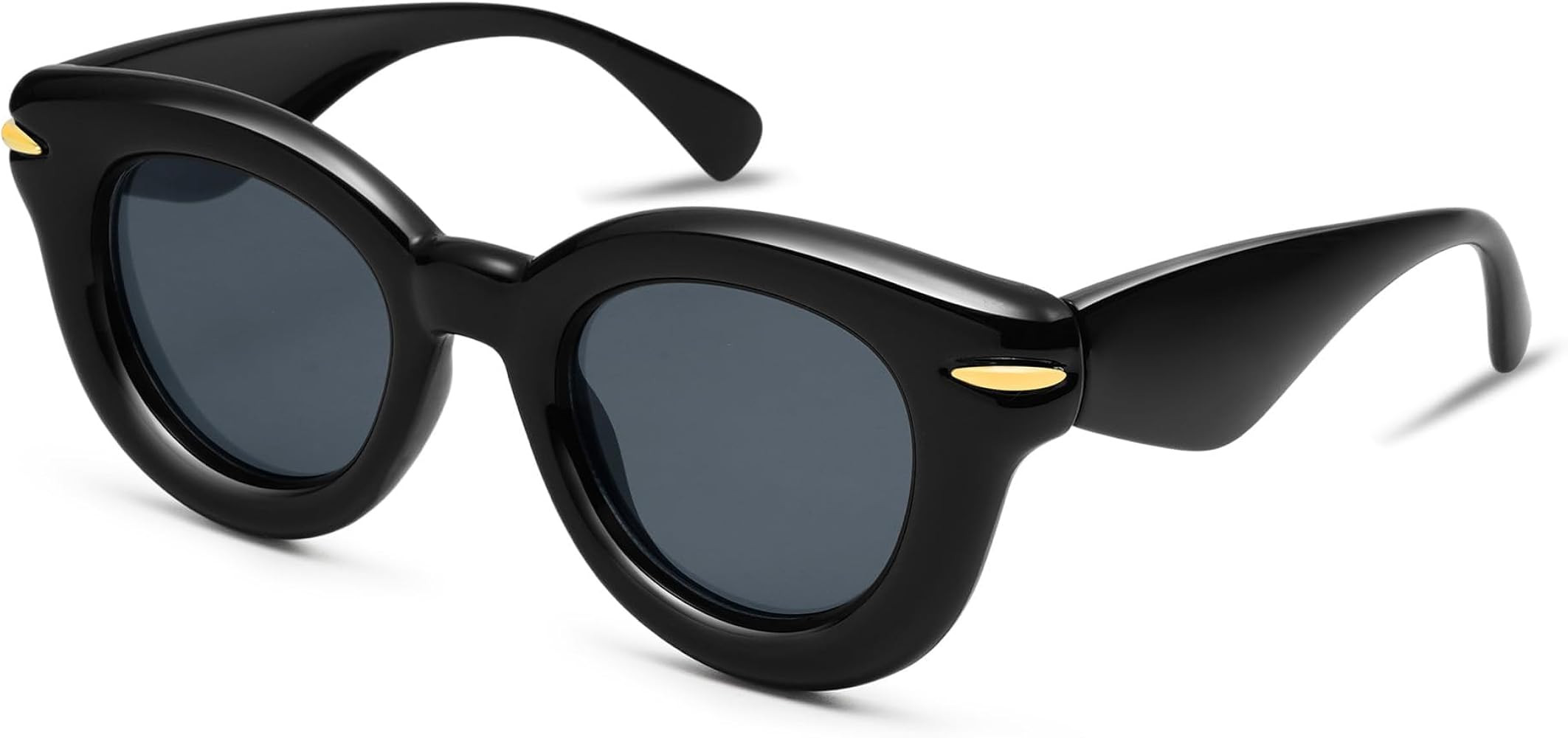 Cute Round Sunglasses for Women Men Trendy Chunky Thick Inflated Shades AP3695 | Amazon (US)