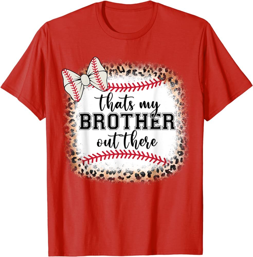 Cute Baseball Sister Thats My Brother Out There Toddler Girl T-Shirt | Amazon (US)