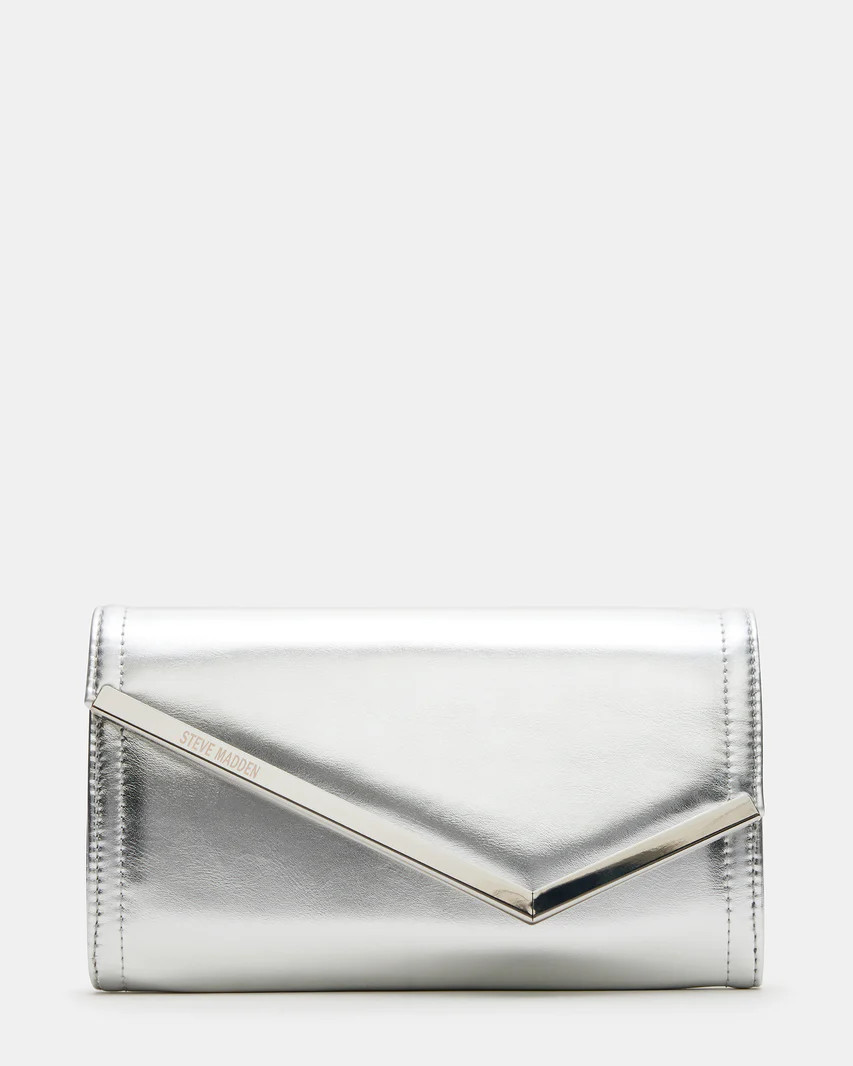 CLUTCHD Bag Silver | Women's Crossbody Clutch Bag | Steve Madden (US)