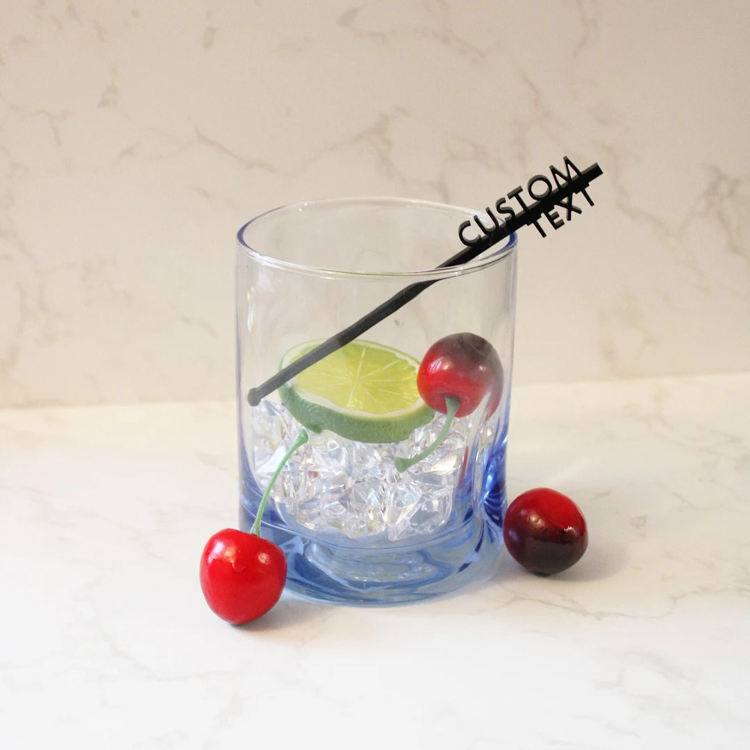 CUSTOM Drink Stirrers Personalized Drink Stirrers Laser Cut Party Decor Laser Cut Wedding Decor -... | Etsy (US)