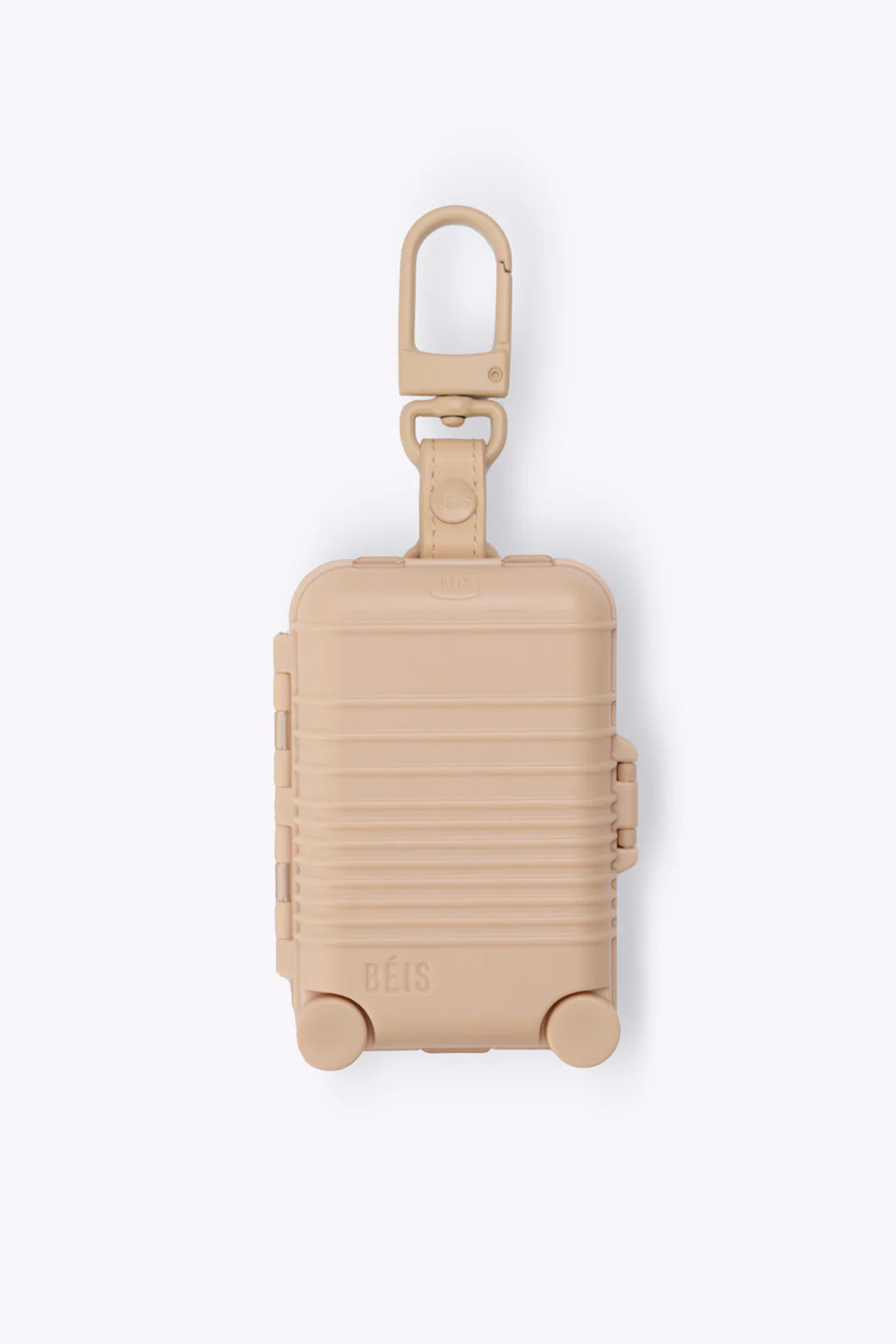 BÉIS 'The Micro Roller Charm' in Beige - Mini Luggage Charm for Cards & Chapstick | BEIS