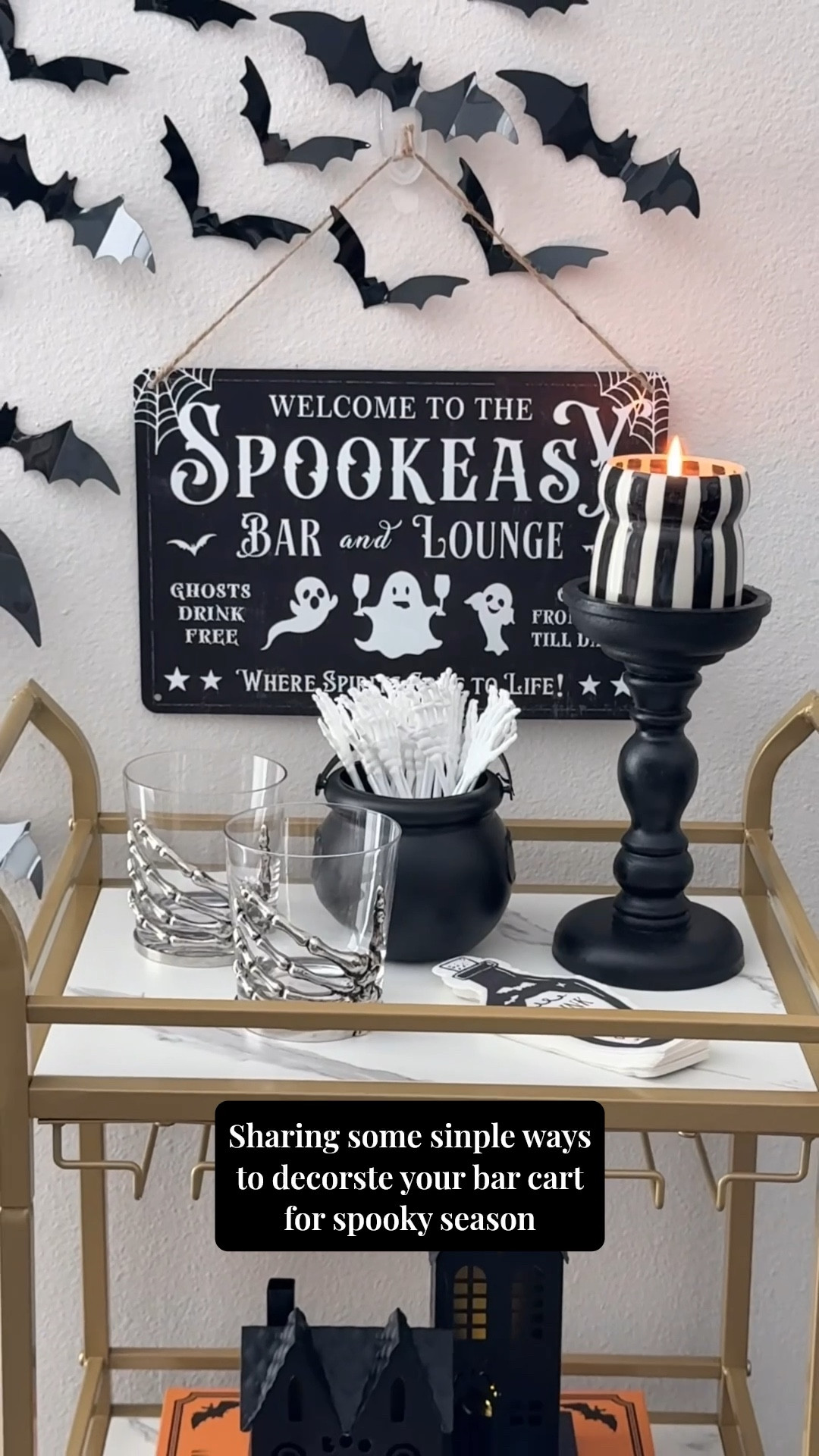 I LOVE how this came together! Linking all the details from my spooky bar cart 🕷️🍸Erin

#LTKSeasonal #LTKHome #LTKHalloween