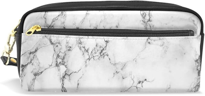 WOZO Hipster Marble Stone Pen Pencil Case Makeup Cosmetic Pouch Case Travel Bag | Amazon (US)
