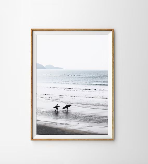 Surf Art California Wall Art Prints Printable Wall Art Beach Themed Decor Ocean Print Minimalist ... | Etsy (US)