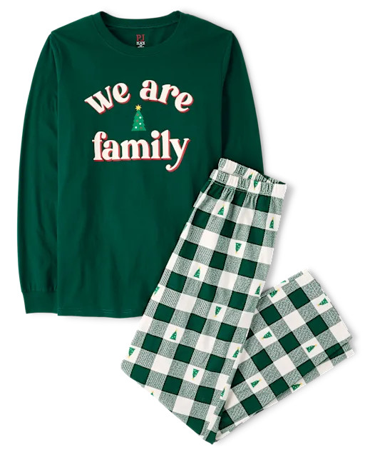 Adult Matching Family We Are Family Cotton Pajamas - Cream | The Children's Place