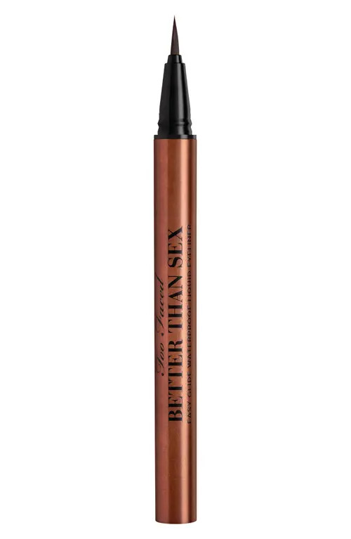Too Faced Better Than Sex Waterproof Liquid Eyeliner in Chocolate Brown at Nordstrom | Nordstrom