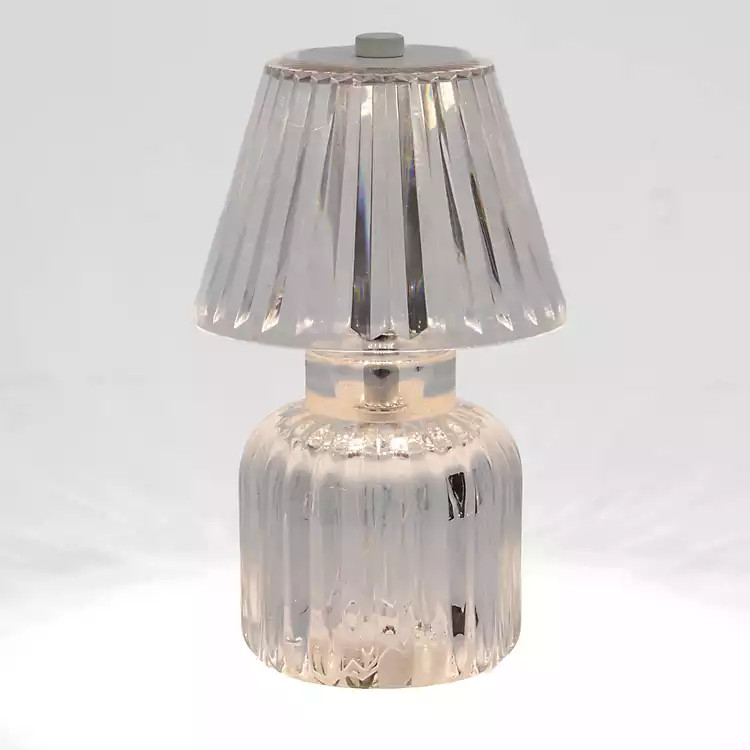Clear Ribbed Glass LED Table Lamp | Kirklands
