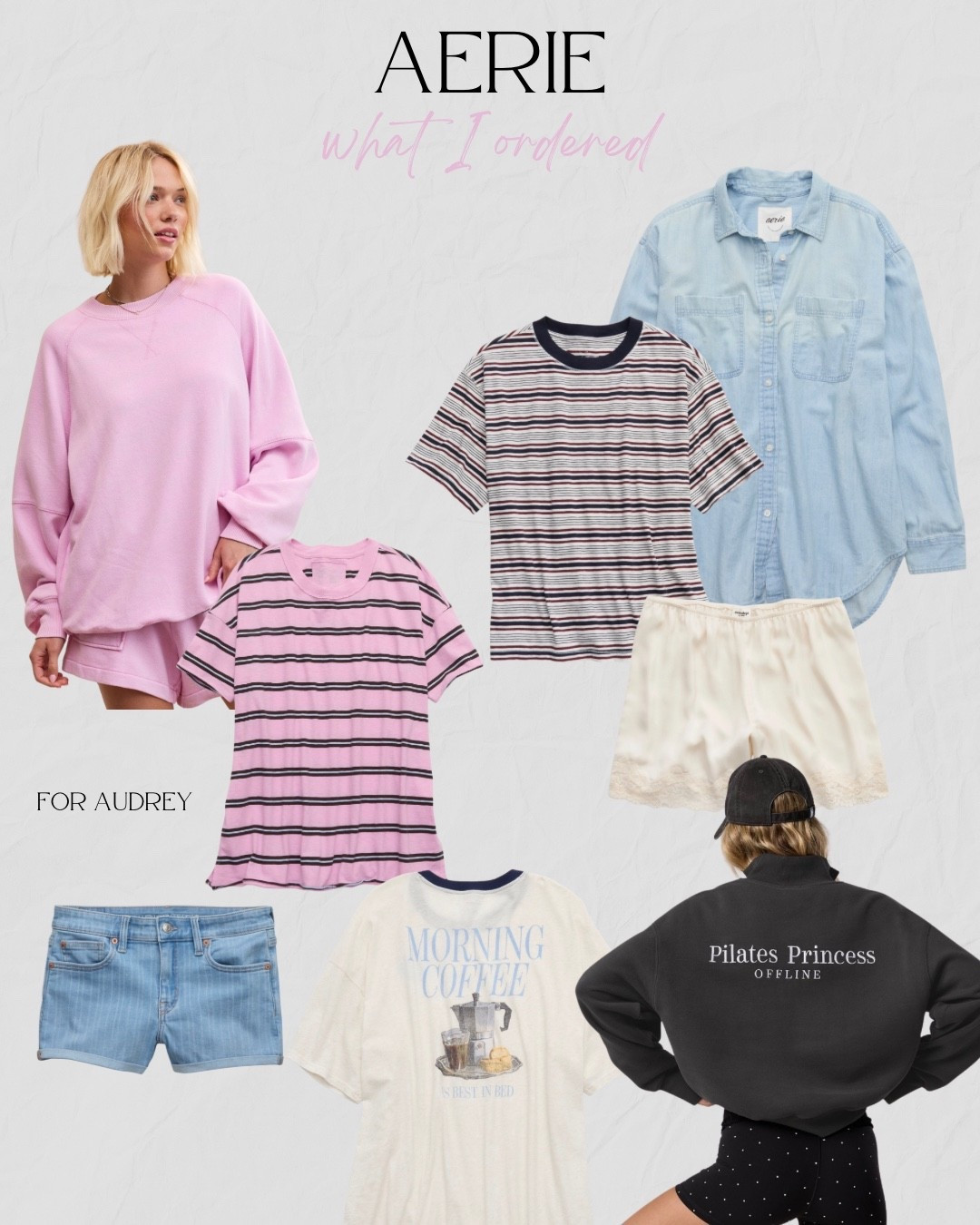 what I bought @Aerie - all currently on sale 

I wear a size small & Audrey wears a size XXS

#LTKSaleAlert