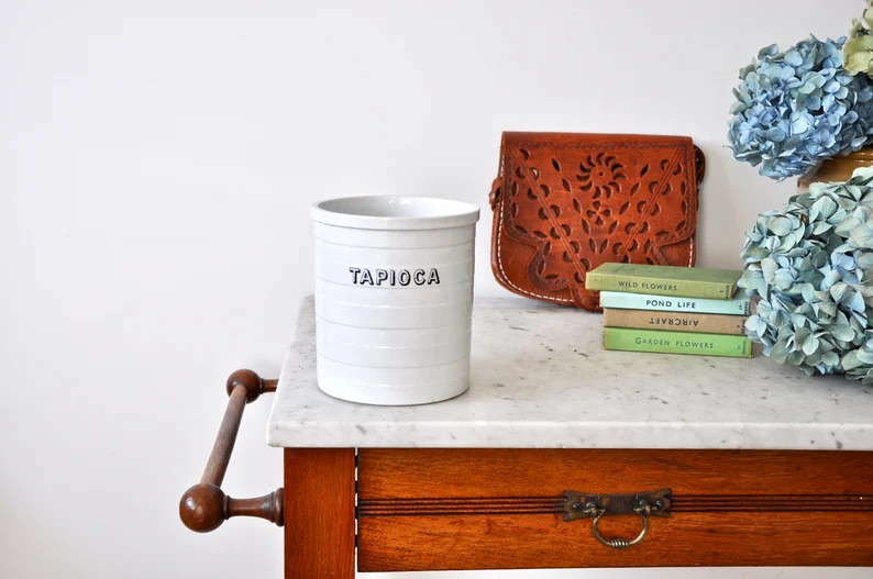 Vintage Tapioca Crock or Storage Jar From the 1940s - Etsy UK | Etsy (UK)