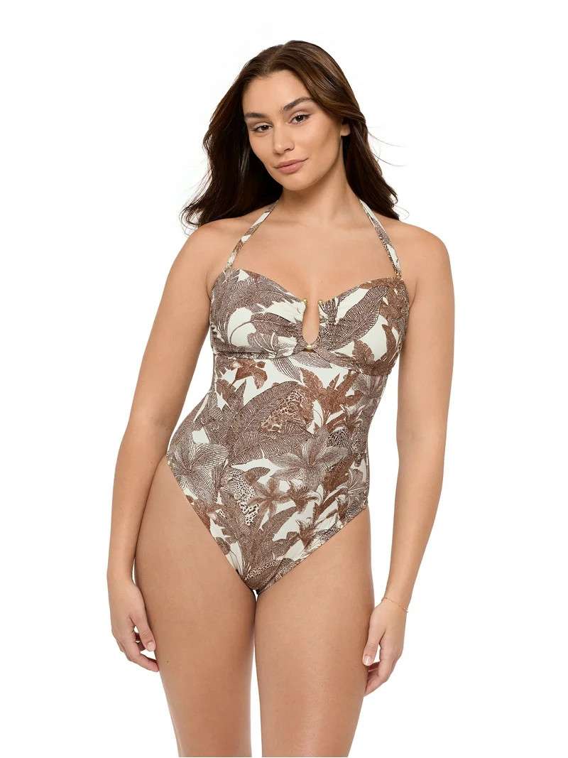 Sofia by Sofia Vergara Women's and Women's Plus Bandeau One-Piece Swimsuit, Sizes XS-2X | Walmart (US)
