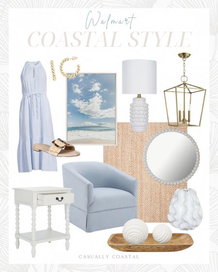 Walmart Coastal Style

Walmart home, coastal style, coastal home, coastal decor, coastal interiors, beach home, beach house, beach home decor, affordable home decor, skirted 360-degree swivel accent chair, coastal accent chair, white wood frame wall amount round mirror, 1 drawer accent table, midi double cloth dress, summer outfit, spring outfit, ceramic ruffle vase,  coastal vase, carved wood tray, beach framed canvas wall art, decorative coastal art, coastal artwork, cream resin textured coral sculpture, hob-nail ceramic table lamp, 2-light metal convertible lantern, antique brass lantern, natural fiber gervase geometric area rug, 8x10 rug, coastal rug, buckle slide sandals, 14k yellow gold plated twisted rope round hoop earrings 

#LTKfindsunder50 #LTKstyletip #LTKhome