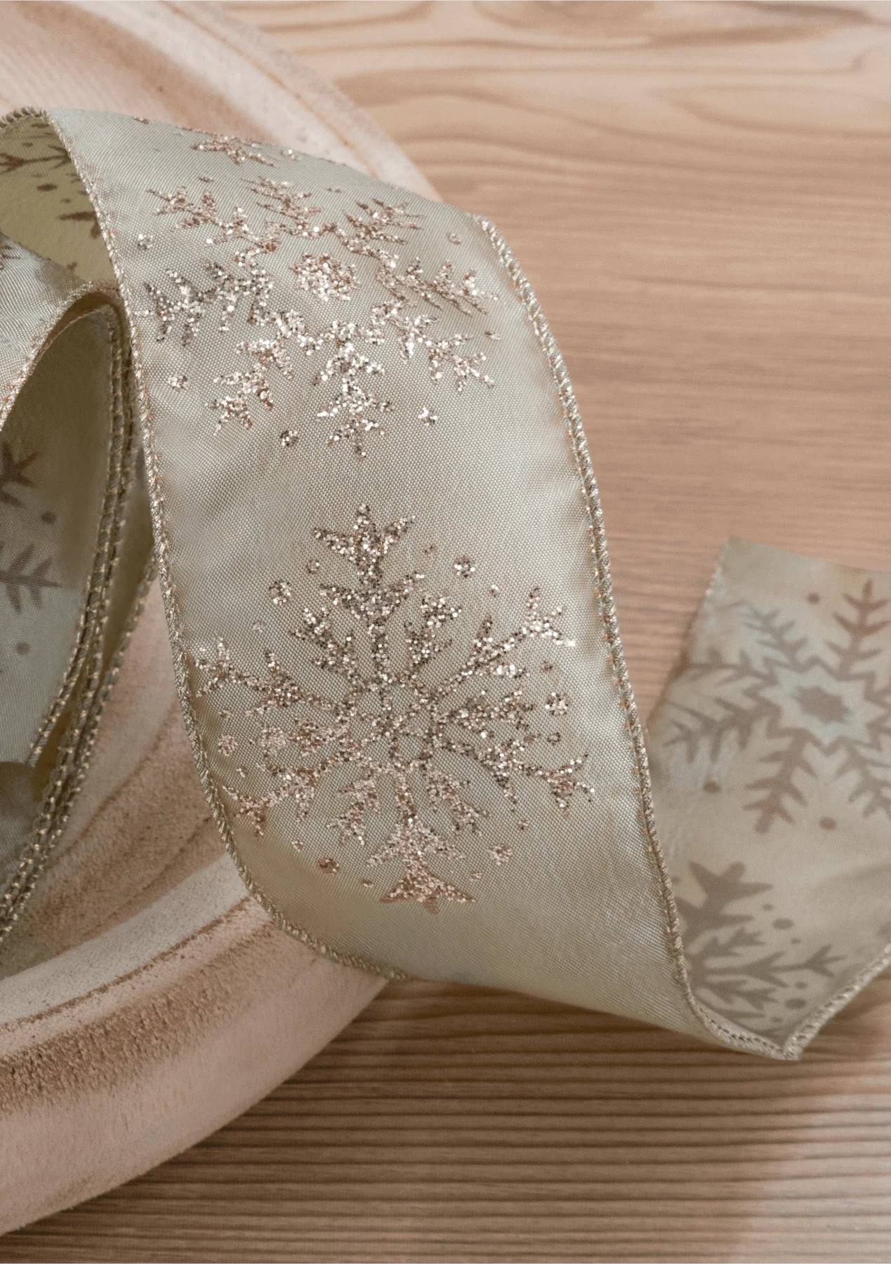 Forest Snowflake Ribbon (10 Yards) | King of Christmas