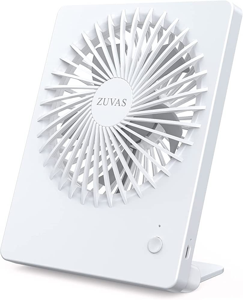 Zuvas Desk Fan Battery Operated , Rechargeable 180°Tilt Folding Personal Ultra Quiet Small Porta... | Amazon (US)