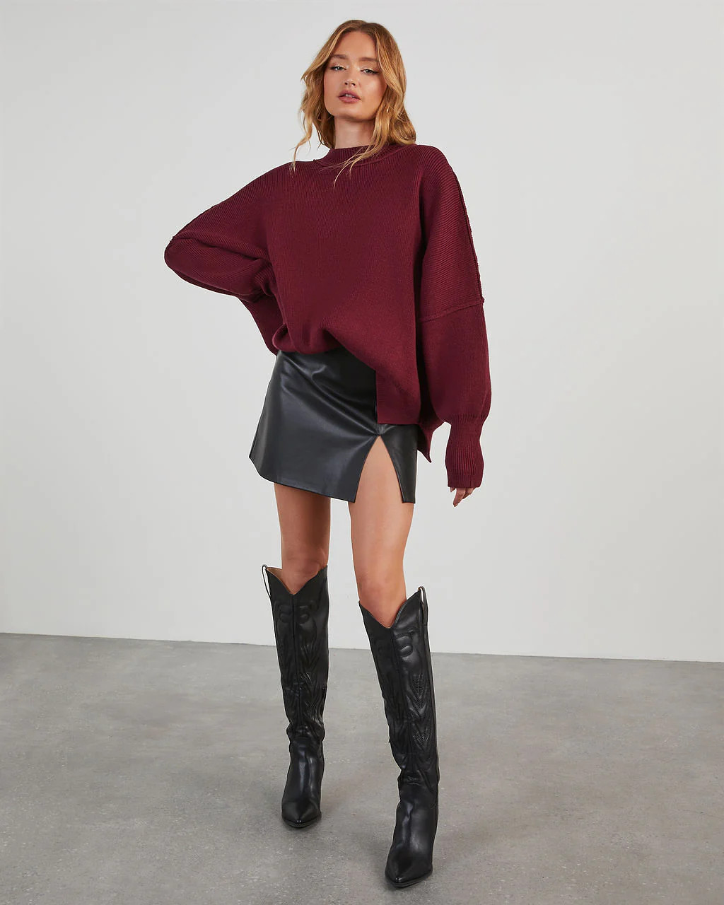 Elouise Knit Oversized Pullover Sweater | VICI