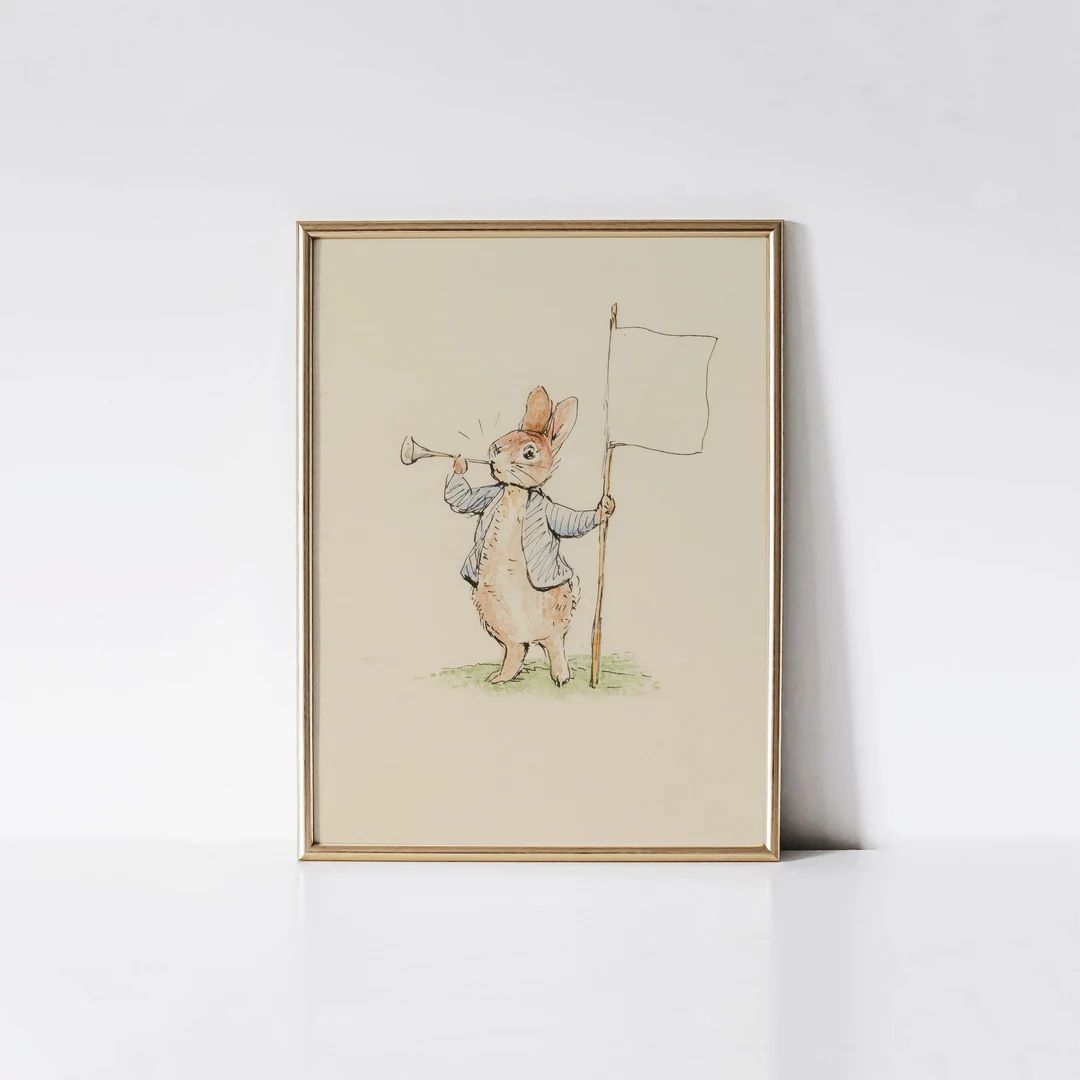 Peter Rabbit, Beatrix Potter Print, Bunny Painting, Vintage Nursery Wall Art, Baby Shower Gift. -... | Etsy (US)