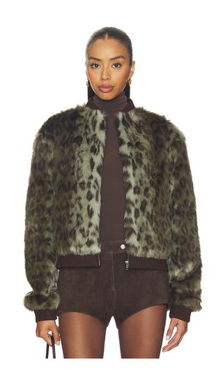 Unreal Fur Foliage Jacket in Green. - size S | Revolve Clothing (Global)