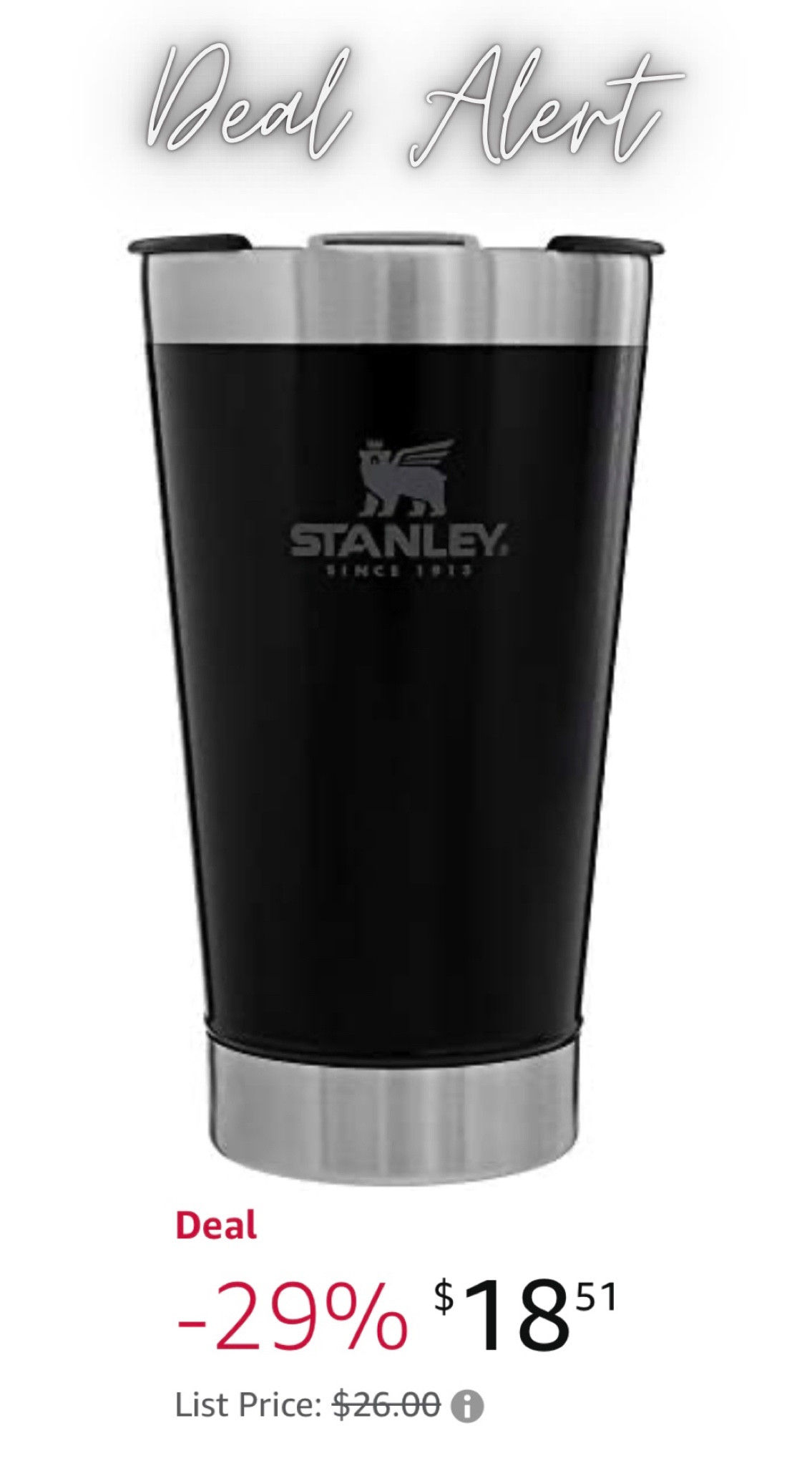 Stanley stainless steel beer mug with built in bottle opener! 👏 gift idea if you’re still shopping! 

#LTKsalealert #LTKHoliday #LTKGiftGuide