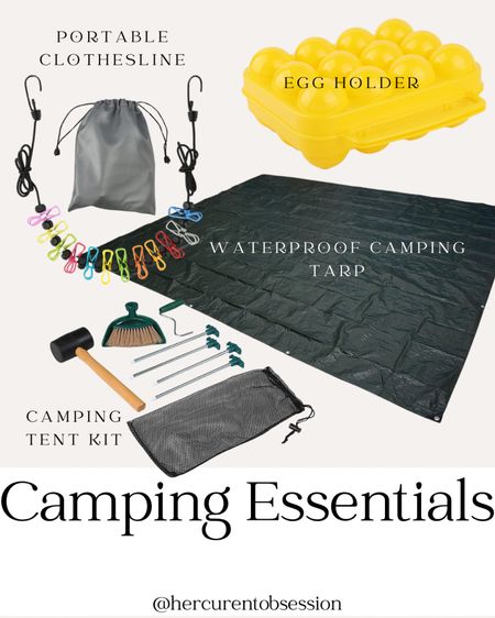 🏕️ Camping essentials - useful camping essentials for your next family camping trip. Follow me @hercurrentobsession for more outdoor adventures! 🏕️☺️

Egg holder, waterproof camping tarp, camping tent kit, portable clothesline

#LTKTravel #LTKFamily #LTKFindsUnder50