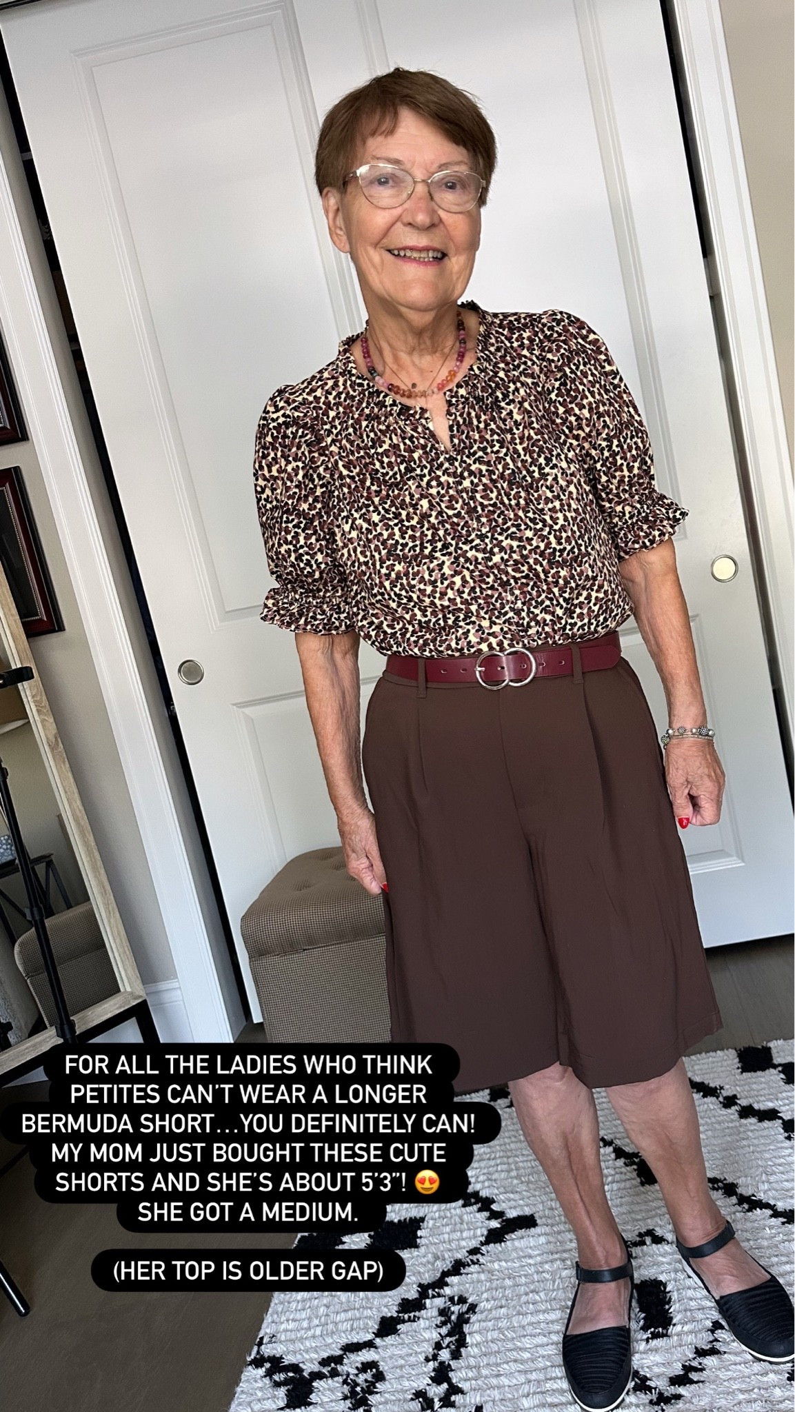 Don’t be afraid of wearing Bermudas if your petite! My mom is 5’3” and looks great! She’s in a medium. Top is older Gap.

#LTKootd #LTKgrwm