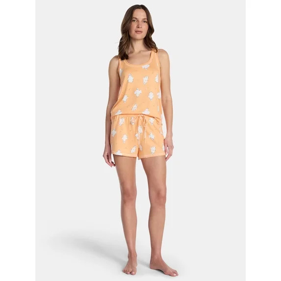 Halloween Women's Hacci Knit Tank Top and Shorts Pajama Set from Way to Celebrate, 2-Piece, Sizes... | Walmart (US)