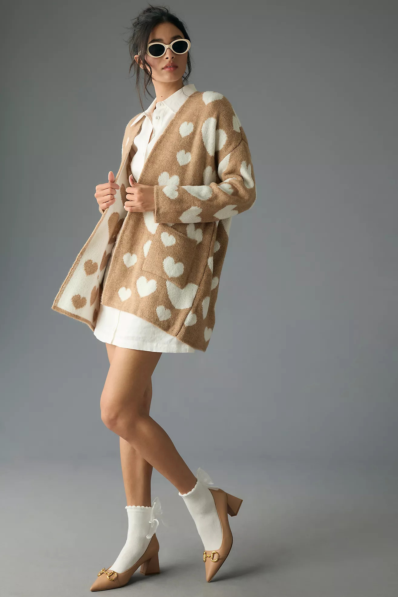 Maeve Hearts Cardigan Sweater | Anthropologie (US)