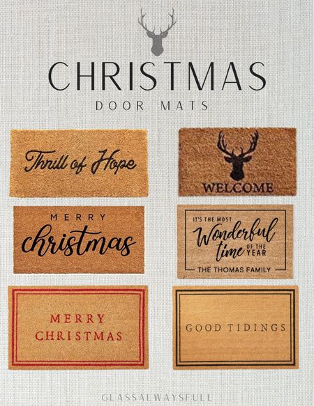 Christmas doormats, Christmas home, classic Christmas, neutral Christmas. Callie Glass 

#LTKhome #LTKHoliday #LTKSeasonal