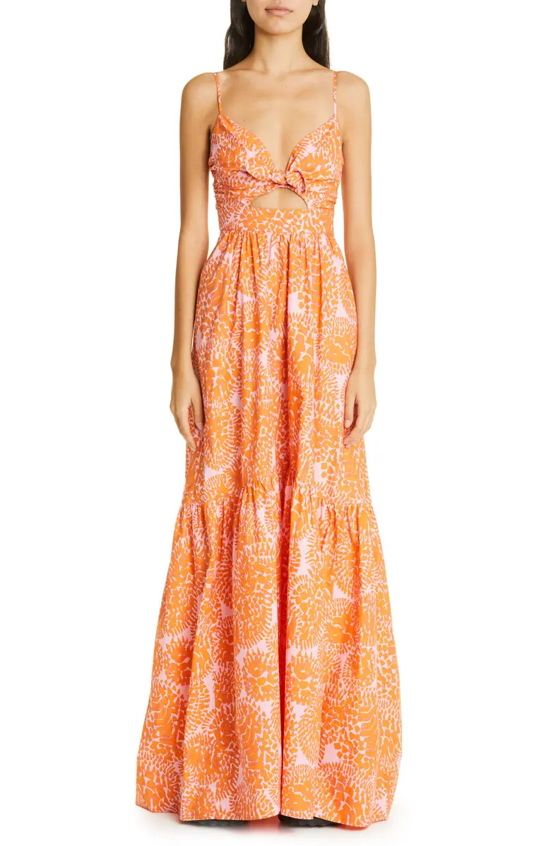 Laura Print Cutout Cotton Sundress | Nordstrom