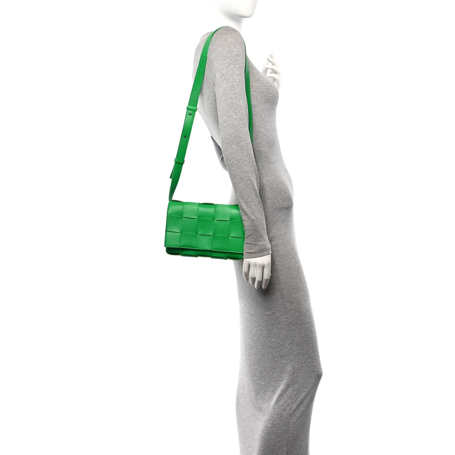 Lambskin Maxi Intrecciato Cassette Crossbody Bag Grass | FASHIONPHILE (US)
