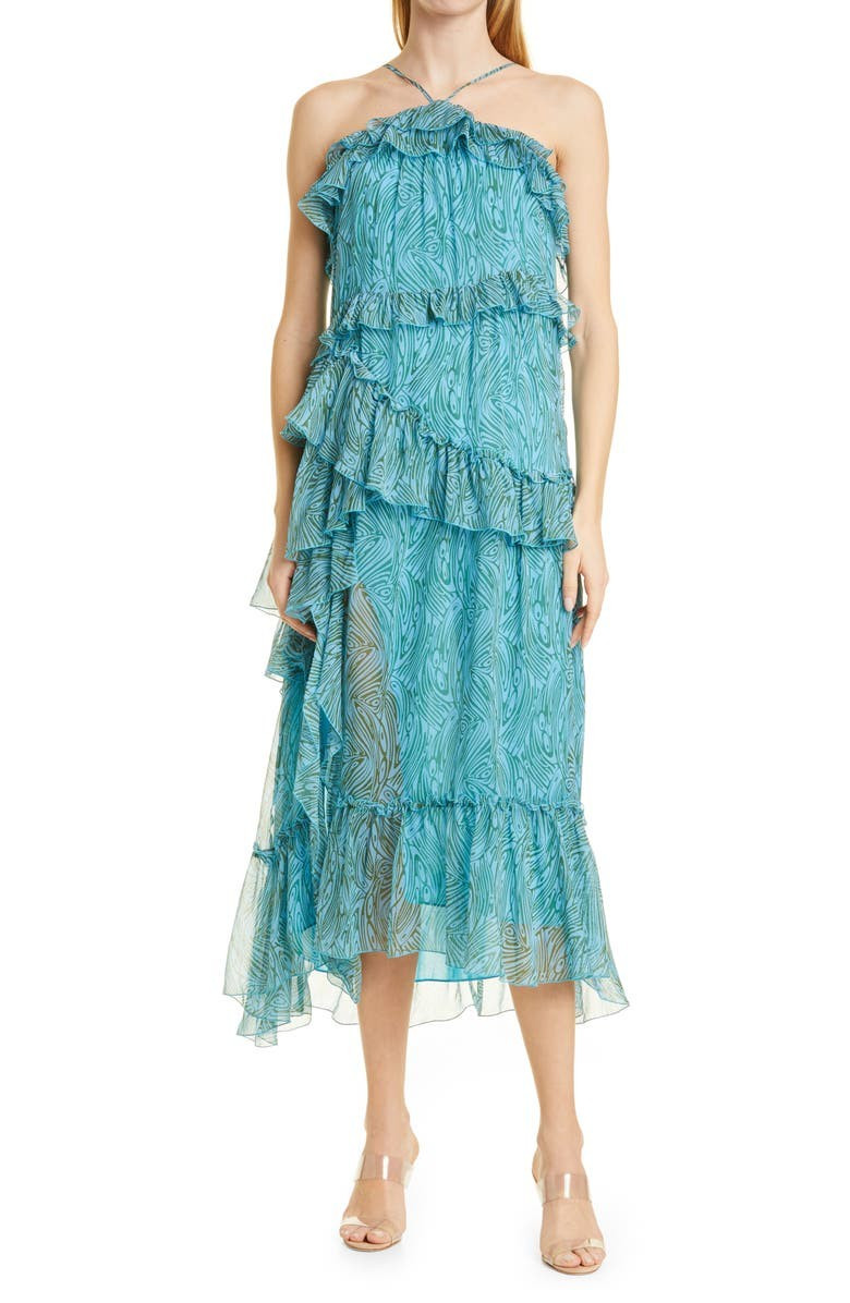 Rayner Ruffle Chiffon Dress | Nordstrom