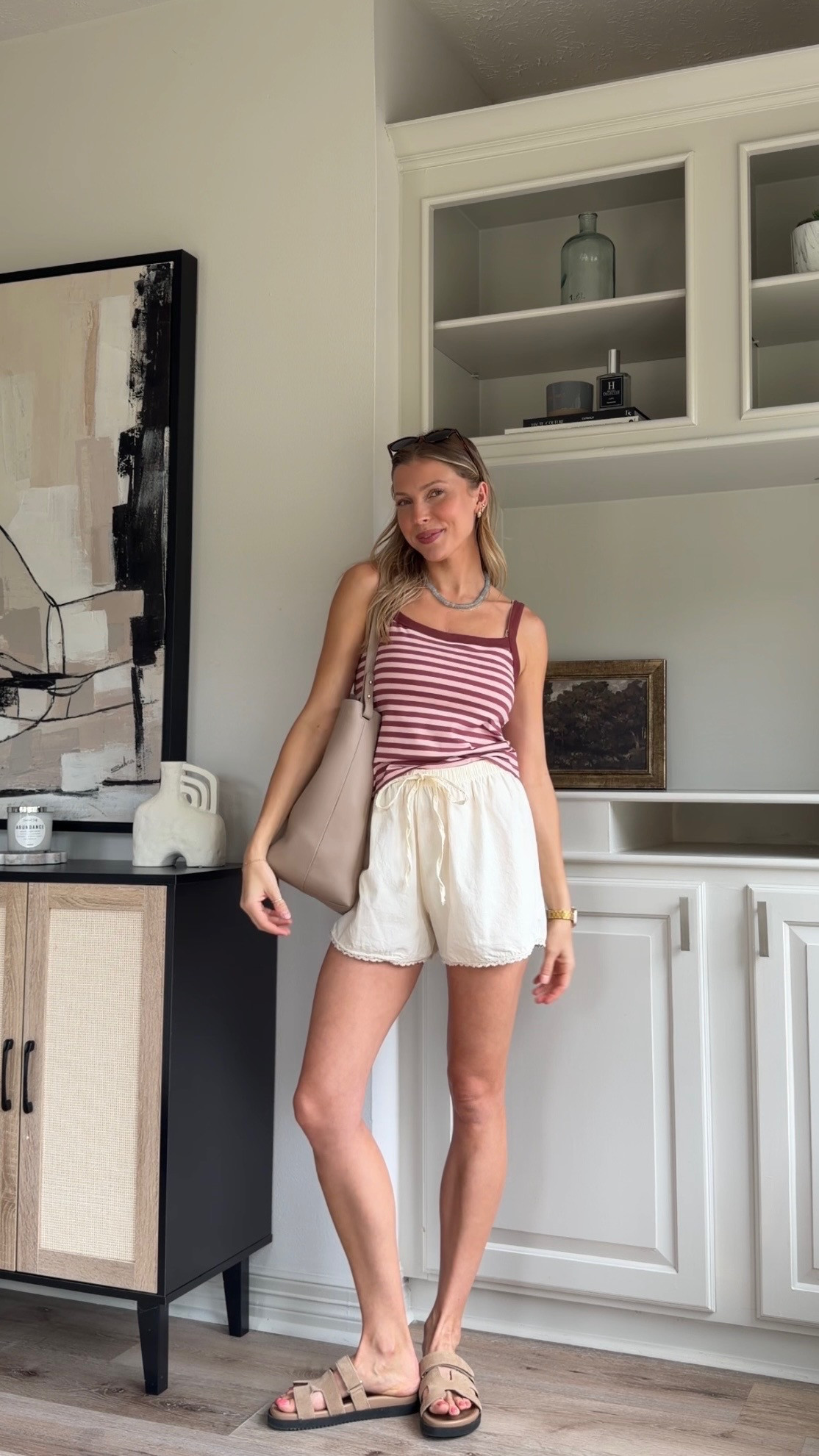 Summer capsule outfit | S in tank (part of set) + S shorts (part of set) 

 #LTKootd #LTKmomlife