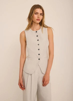 Grey Tailored Waistcoat | Mint Velvet - US