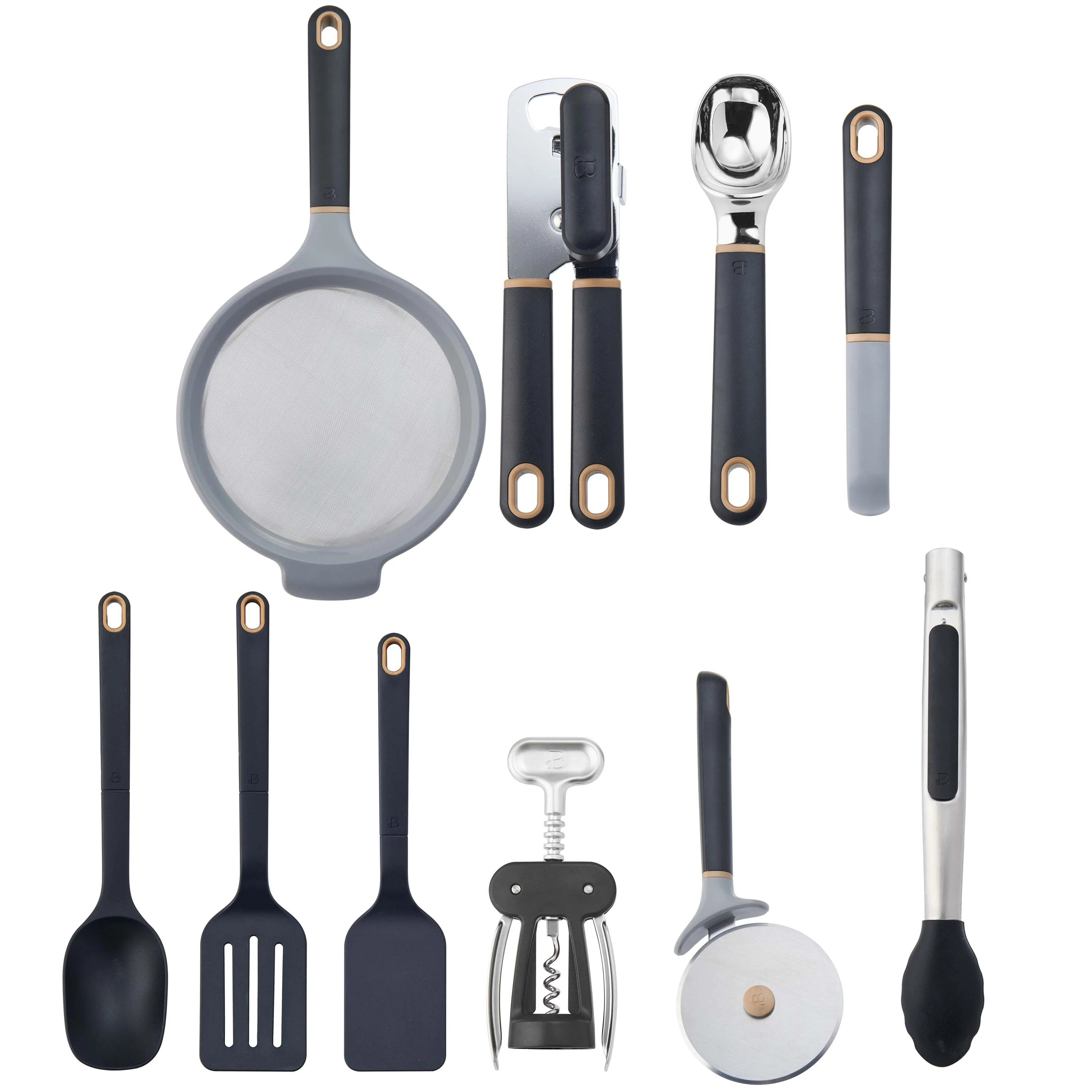 Beautiful 10-piece Tool and Gadget Set in Black Sesame by Drew Barrymore - Walmart.com | Walmart (US)